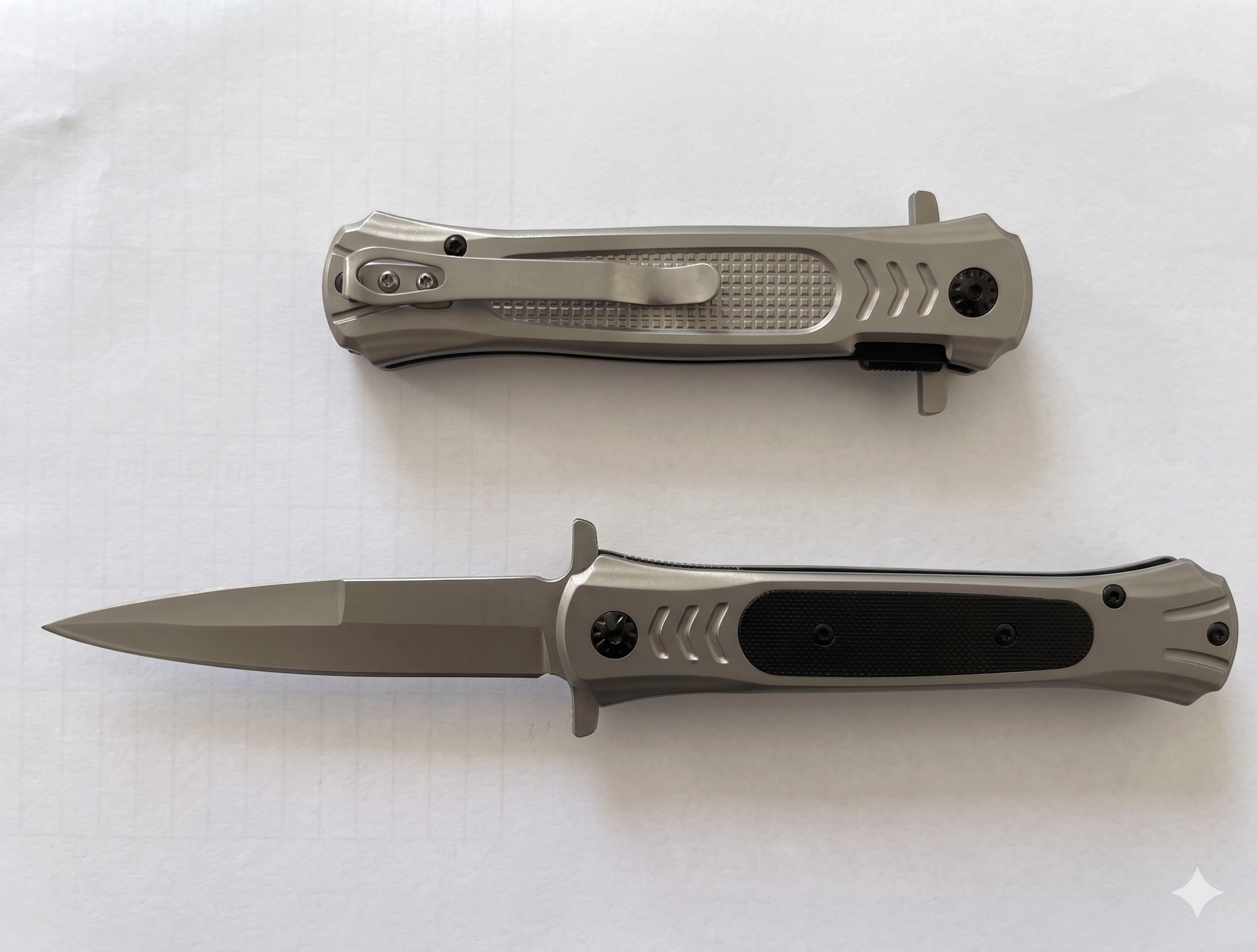 Navaja Táctica Full Titanium - Hoja 2.8mm y Mango G10 con Recubrimiento de Molibdeno