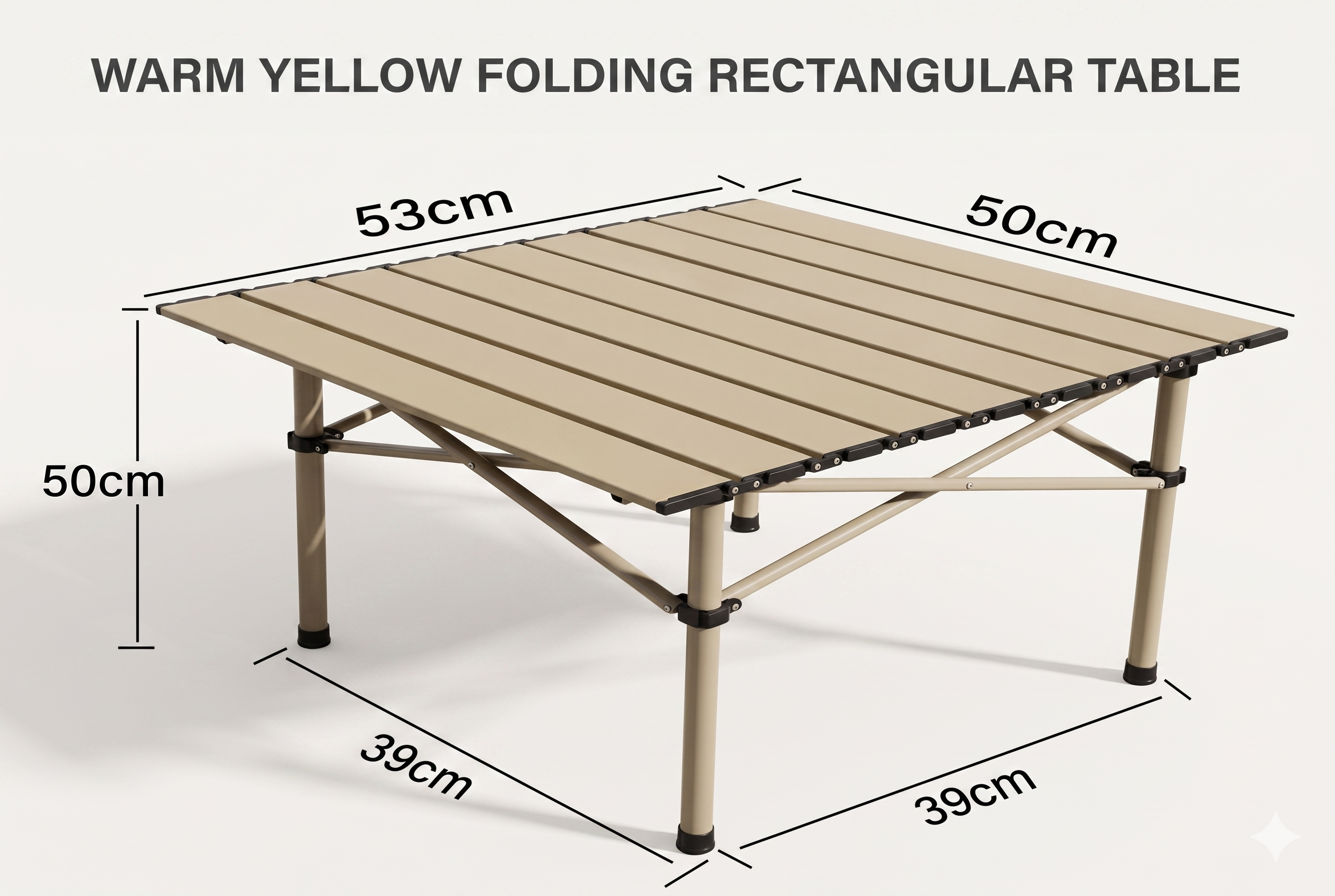 Mesa de Camping Plegable 53x50x50